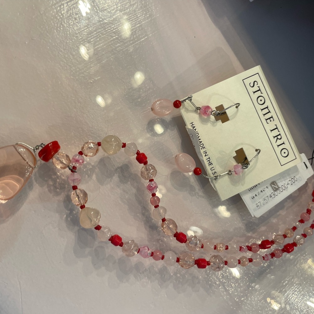 StoneTrio Necklace & Earrings